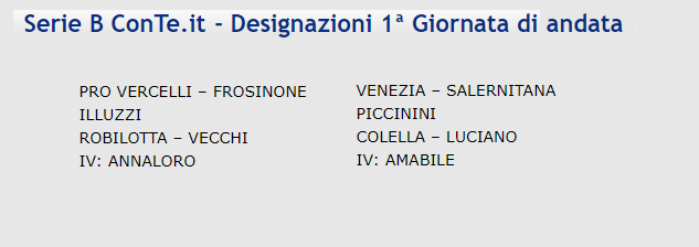 Esordio in Serie B per Giovanni e Valerio! - 4 - AIA – Sezione di Lamezia Terme desig