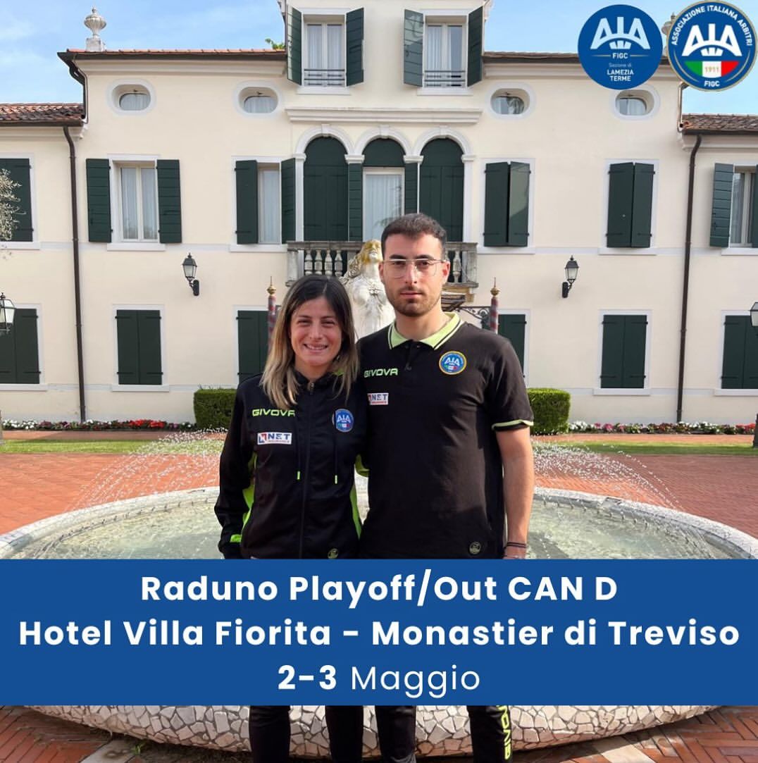 Martina Molinaro e Giovanni D'Amico al raduno Playoff/Playout di Serie D. - 3 - AIA – Sezione di Lamezia Terme Martina Molinaro e Giovanni D'Amico al raduno Playoff/Playout di Serie D. - 2 - AIA – Sezione di Lamezia Terme