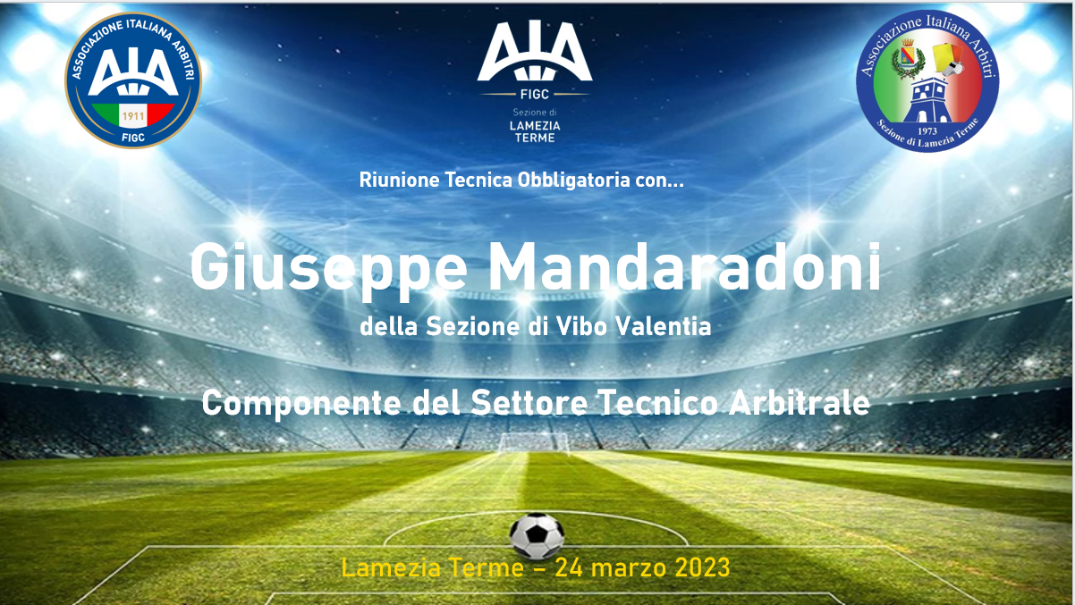 I falli di mano con Giuseppe Mandaradoni del Settore Tecnico Arbitrale - 3 - AIA – Sezione di Lamezia Terme I falli di mano con Giuseppe Mandaradoni del Settore Tecnico Arbitrale - 2 - AIA – Sezione di Lamezia Terme
