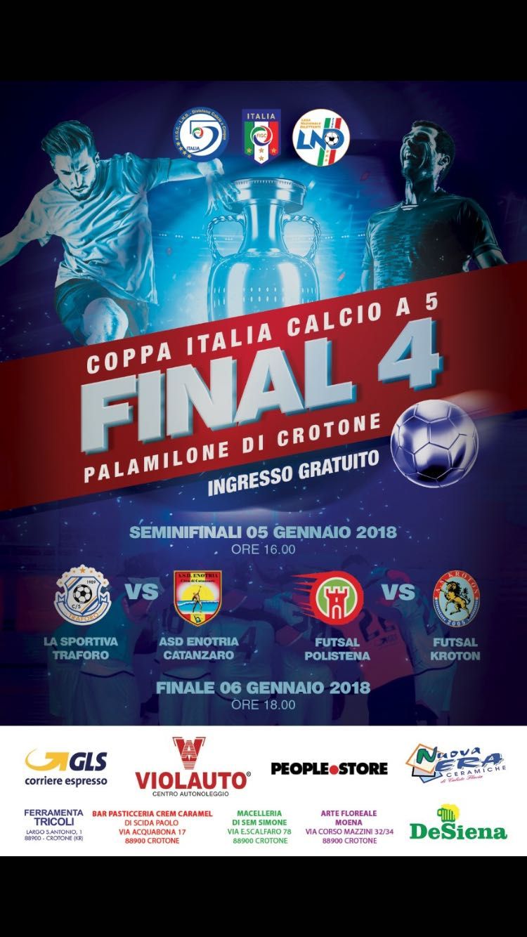 Coppa Italia Final Four 2018 al PalaMilone di Crotone - 2 - AIA – Sezione di Lamezia Terme